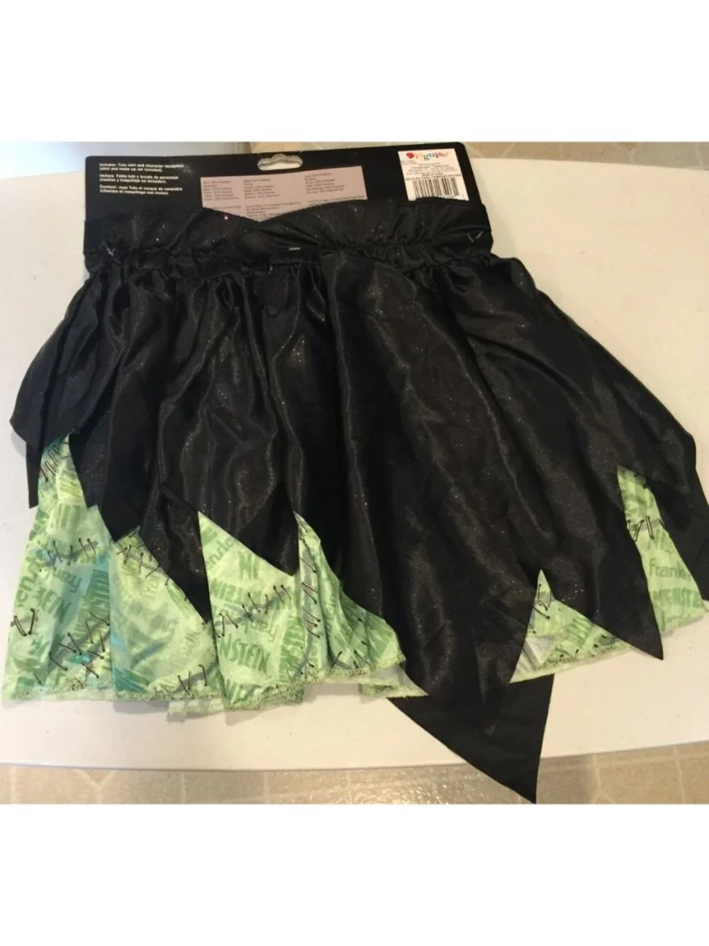 Universal Monsters Youth FRANKENSTEIN Accessory Kit Tutu Layered Skirt & Bow Bol